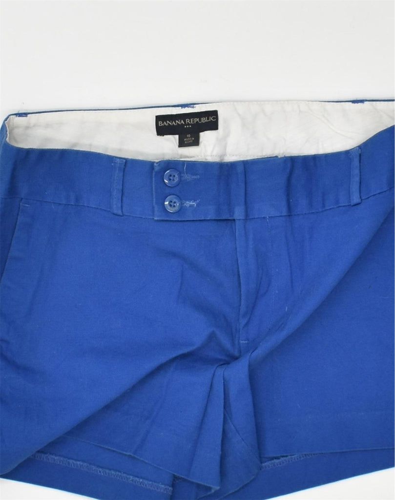 BANANA REPUBLIC Womens Hot Pants US 10 Large W30  Blue Cotton | Vintage Banana Republic | Thrift | Second-Hand Banana Republic | Used Clothing | Messina Hembry 