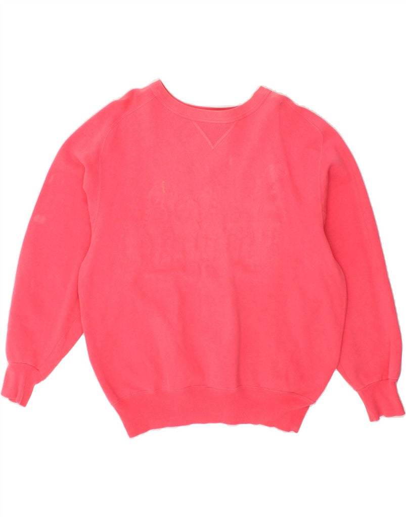 BEST COMPANY Womens Sweatshirt Jumper UK 16 Large Pink Cotton | Vintage Best Company | Thrift | Second-Hand Best Company | Used Clothing | Messina Hembry 