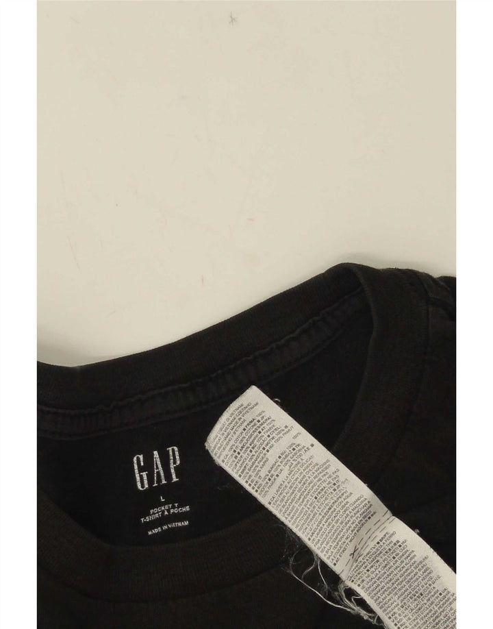 Gap Mens T-Shirt Top Large Black Cotton