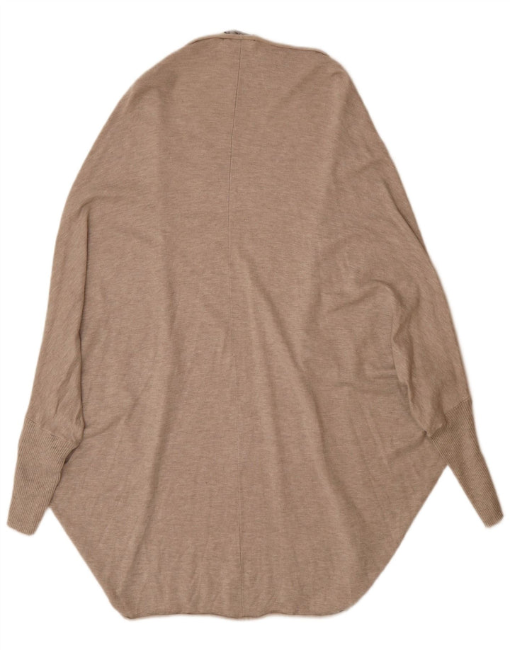 Zara Womens Poncho Cardigan Sweater UK 14 Medium Beige
