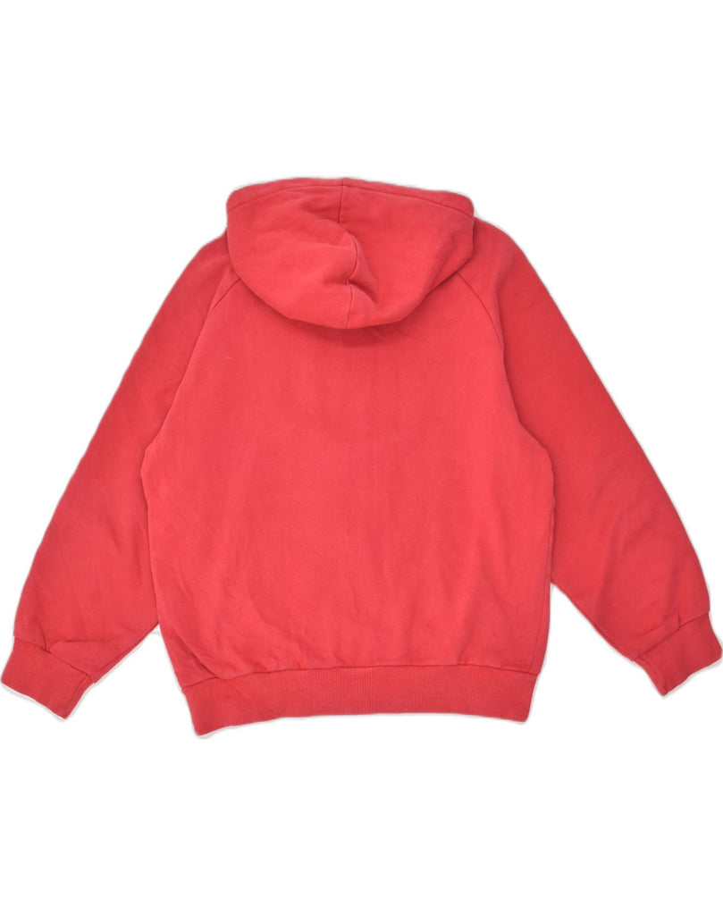 LOTTO Womens Zip Hoodie Sweater UK 14 Large Red Cotton | Vintage Lotto | Thrift | Second-Hand Lotto | Used Clothing | Messina Hembry 