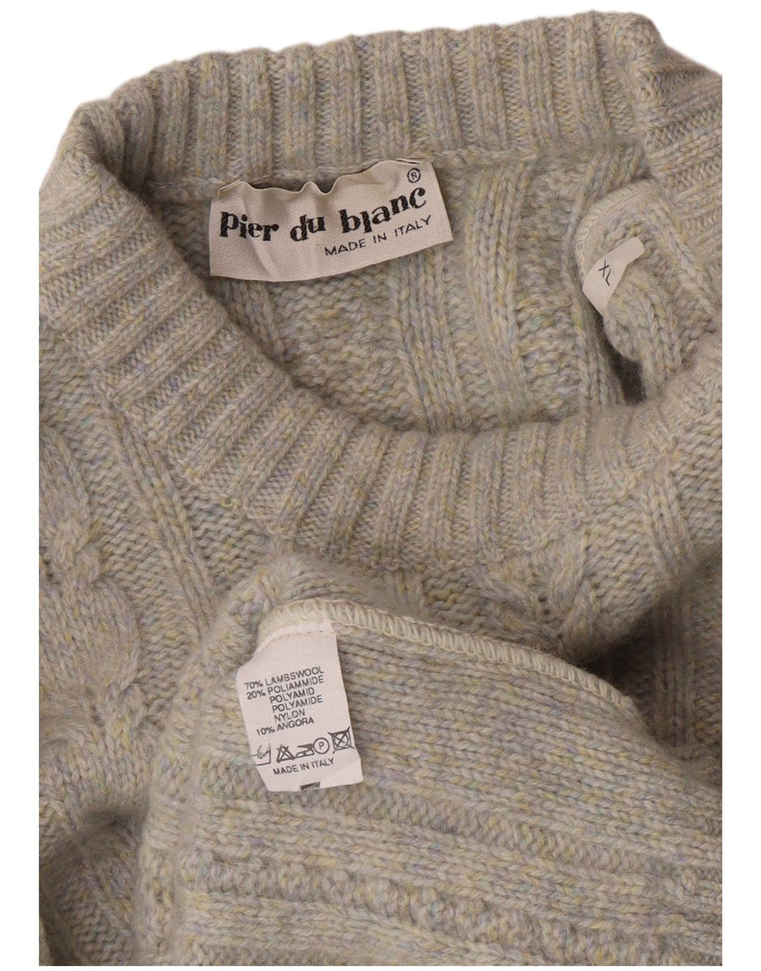 Vintage Mens Crew Neck Jumper Sweater XL Grey Flecked Lambswool