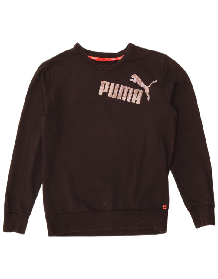 Puma Mens Graphic Sweatshirt Jumper Medium Black Cotton