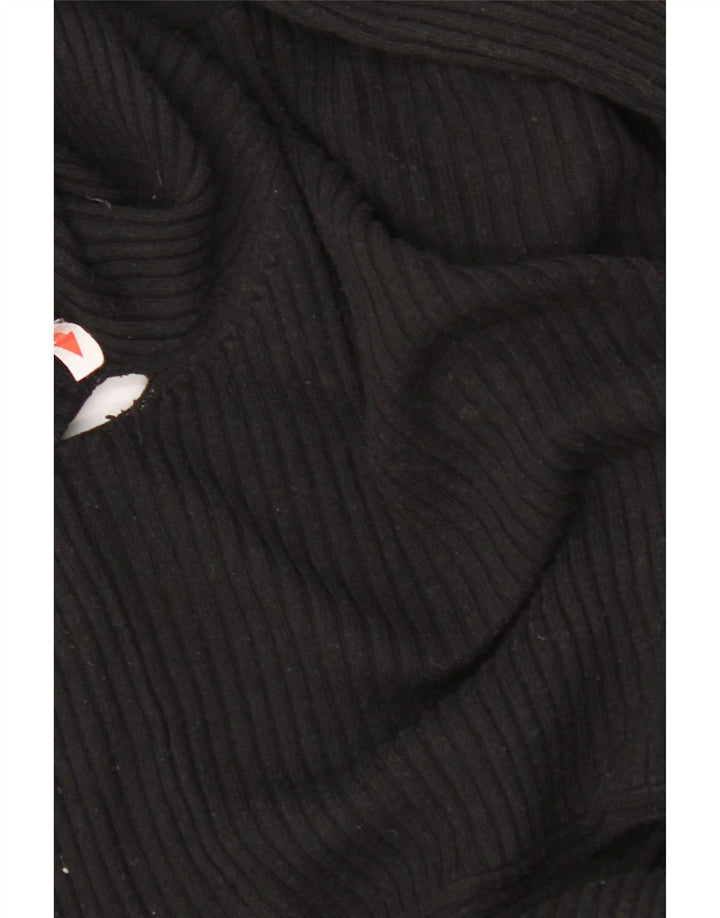 Marks & Spencer Womens Asymmetric Cardigan Sweater UK 16 Large Black