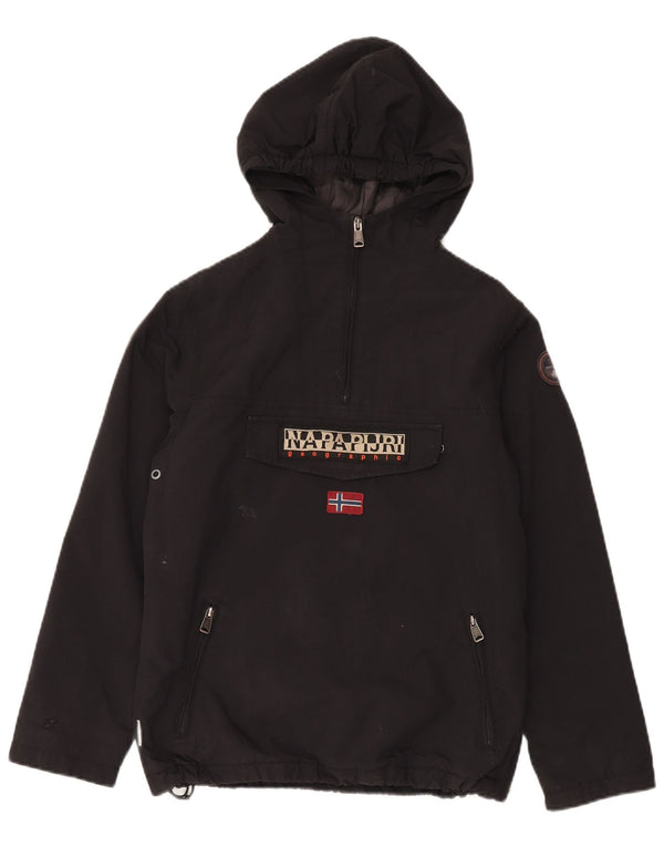 Napapijri Boys Geographic Graphic Hooded Anorak Jacket 13-14 Years Black