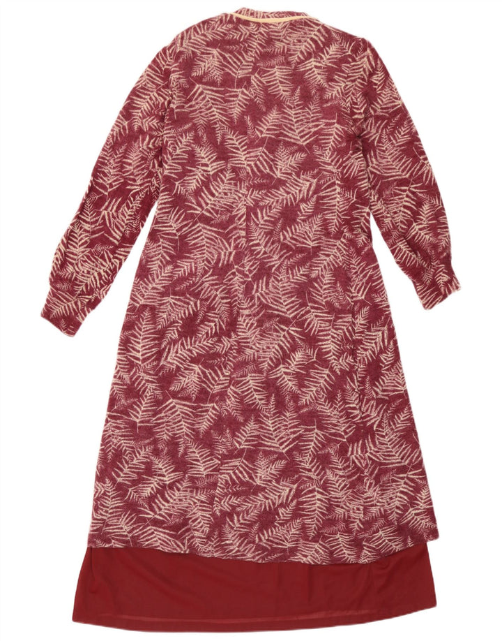 Hilton Womens 2 Piece Set UK 10 Small Burgundy Floral