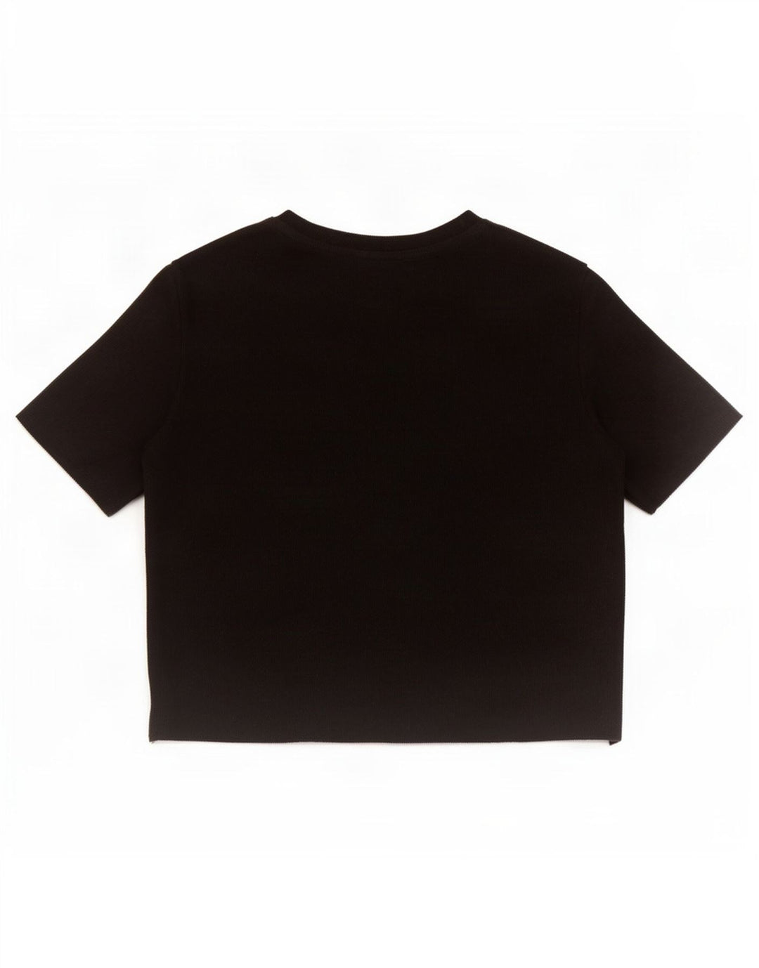 Zara Womens Crop Blouse Top UK 12 Medium Black Cotton