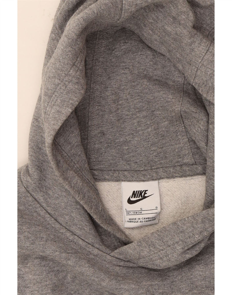 NIKE Boys Hoodie Jumper 12-13 Years Large Grey Cotton Vintage Nike and Second-Hand Nike from Messina Hembry 