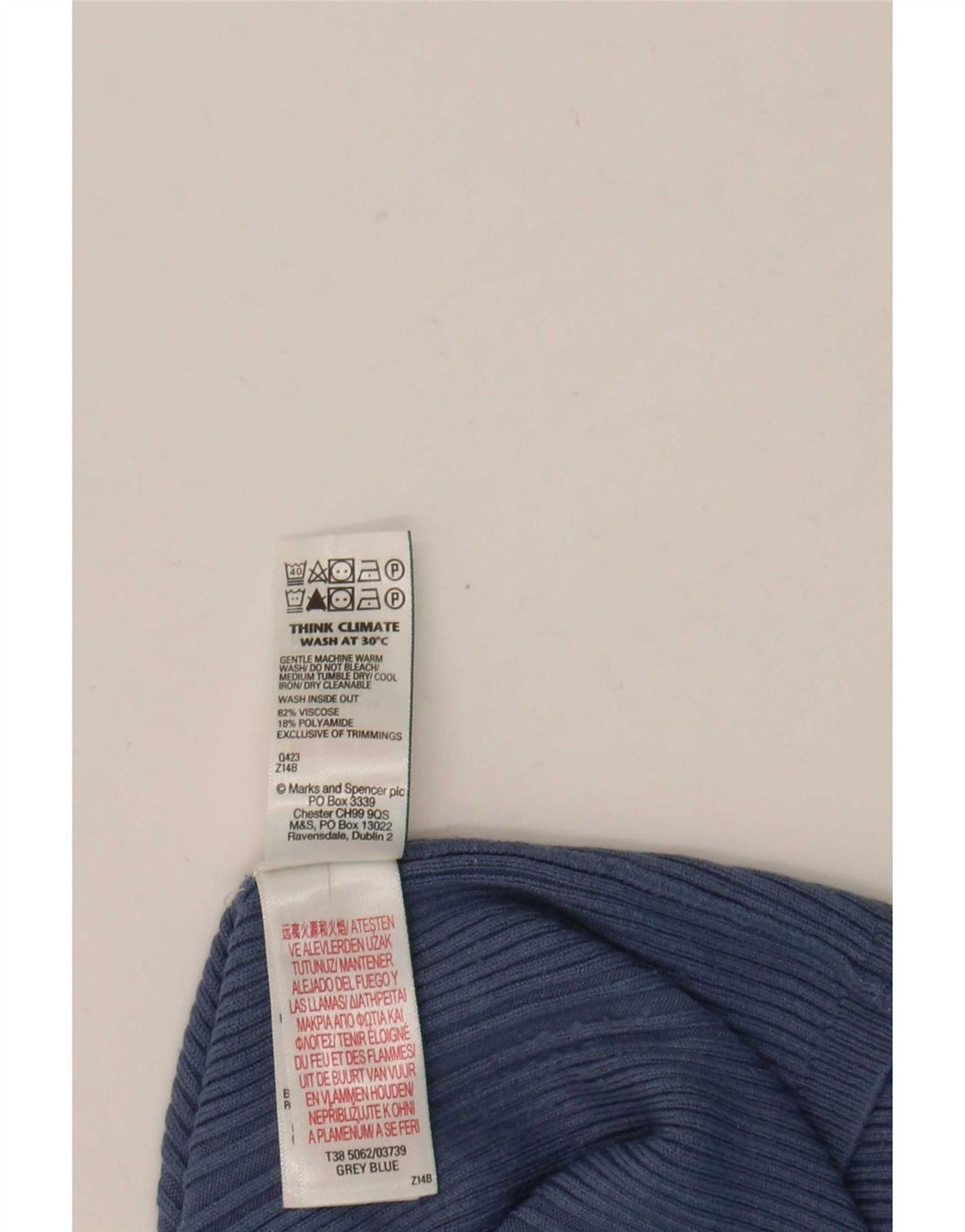 Marks & Spencer Womens Crew Neck Jumper Sweater UK 12 Medium Blue Viscose