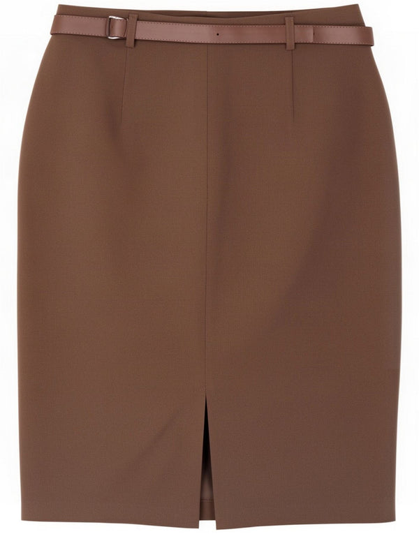 Vintage Womens Pencil Skirt Medium W32 Brown Polyester
