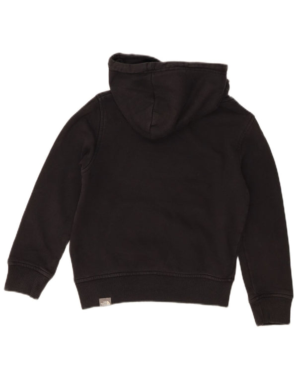 The North Face Boys Graphic Hoodie Jumper 7-8 Years Small Black Cotton