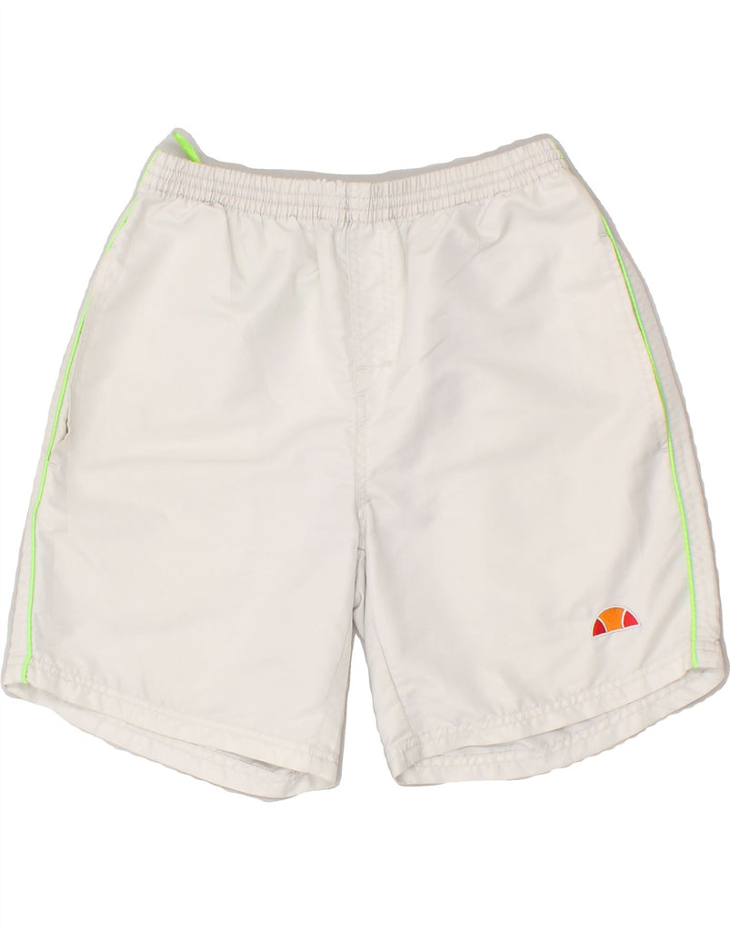 ELLESSE Boys Sport Shorts 11-12 Years White Polyester Vintage Ellesse and Second-Hand Ellesse from Messina Hembry 