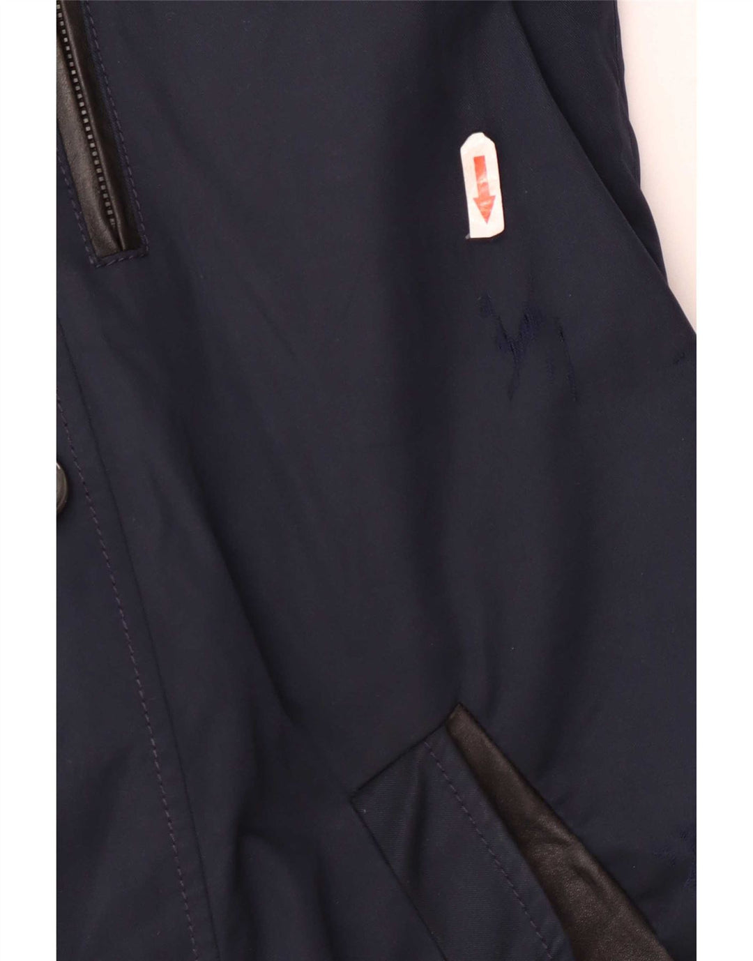 Hugo Boss Mens Trench Coat EU 48 Medium Navy Blue Cotton