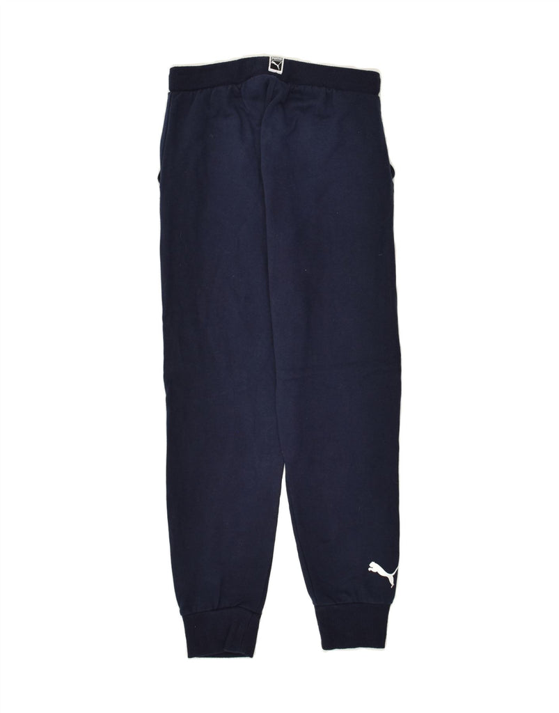 PUMA Boys Graphic Tracksuit Trousers Joggers 10-11 Years Medium Navy Blue | Vintage Puma | Thrift | Second-Hand Puma | Used Clothing | Messina Hembry 