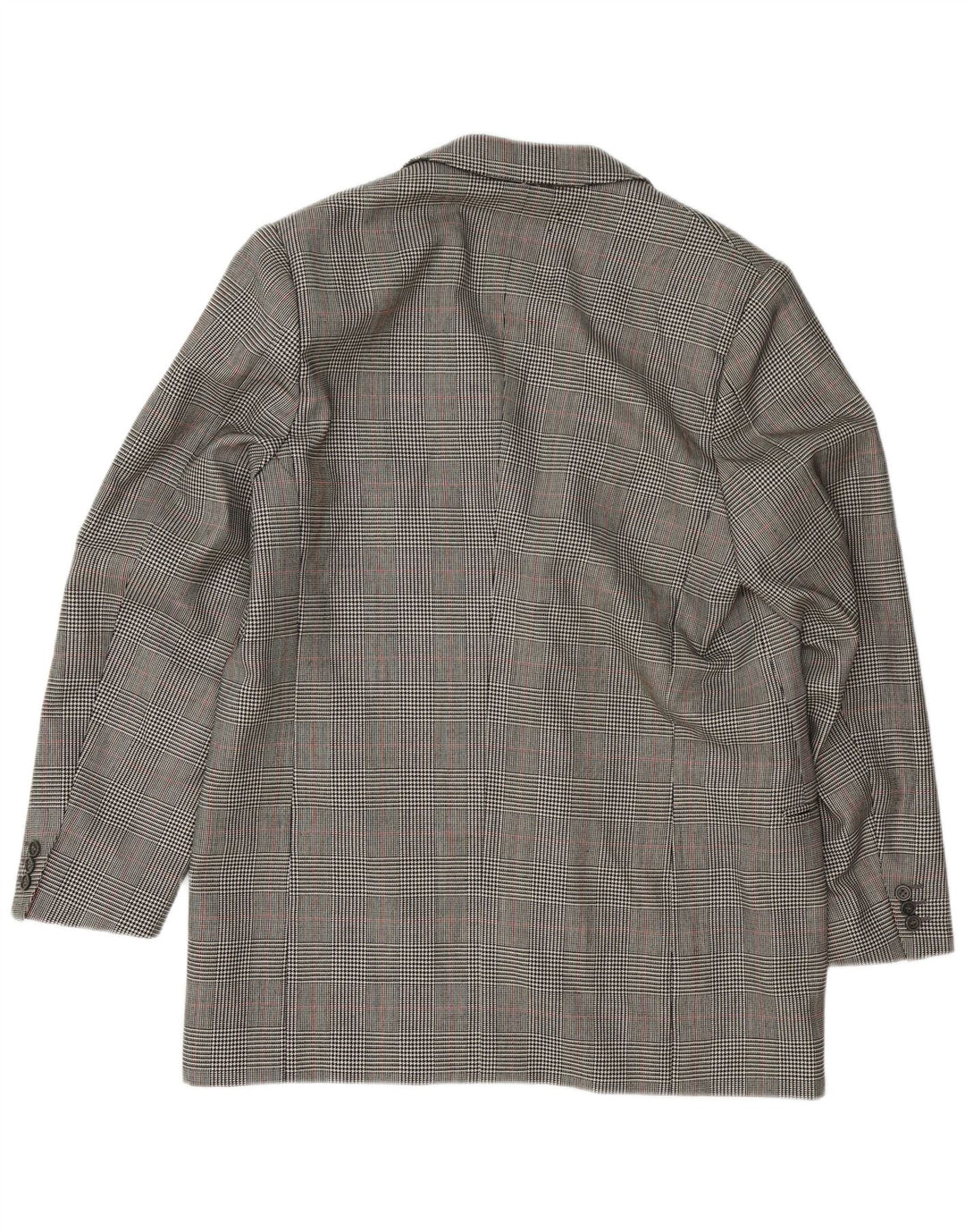 VINTAGE Mens 3 Button Blazer Jacket UK 38 Medium Grey Houndstooth