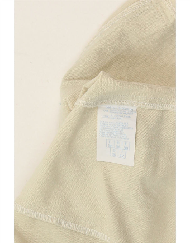 PIMKIE Womens Short Sleeve 5 Button Blazer Jacket IT 44 Medium Beige Vintage Pimkie and Second-Hand Pimkie from Messina Hembry 