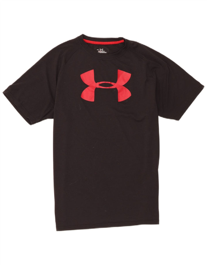 Under Armour Mens Heat Gear Graphic T-Shirt Top Medium Black Polyester