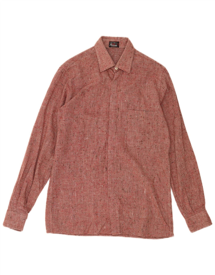 Roman Mens Shirt Size 36 14 Small Red Flecked