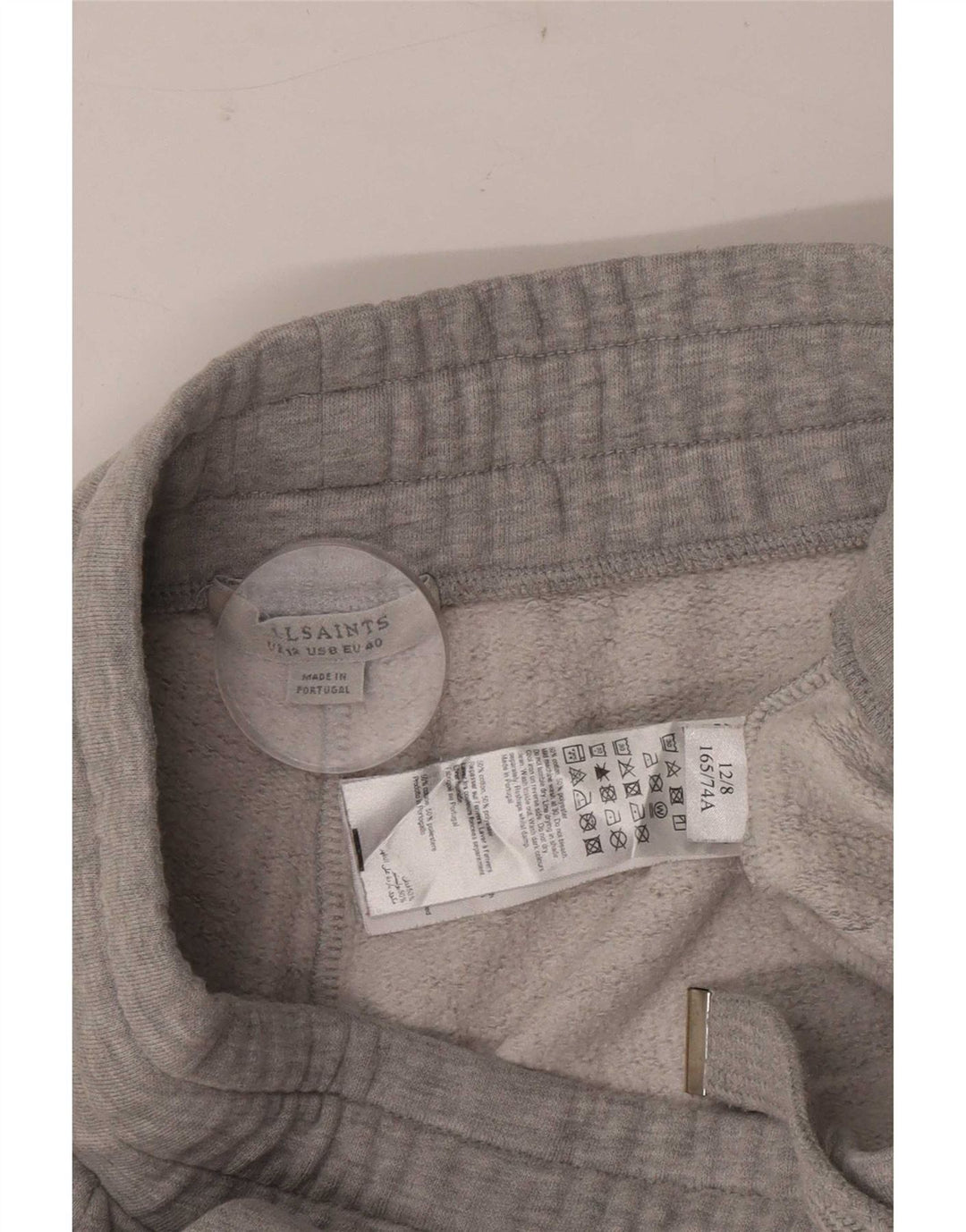 All Saints Womens Tracksuit Trousers Joggers UK 12 Medium Grey Cotton