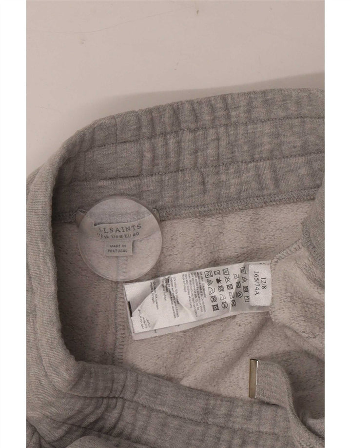 All Saints Womens Tracksuit Trousers Joggers UK 12 Medium Grey Cotton