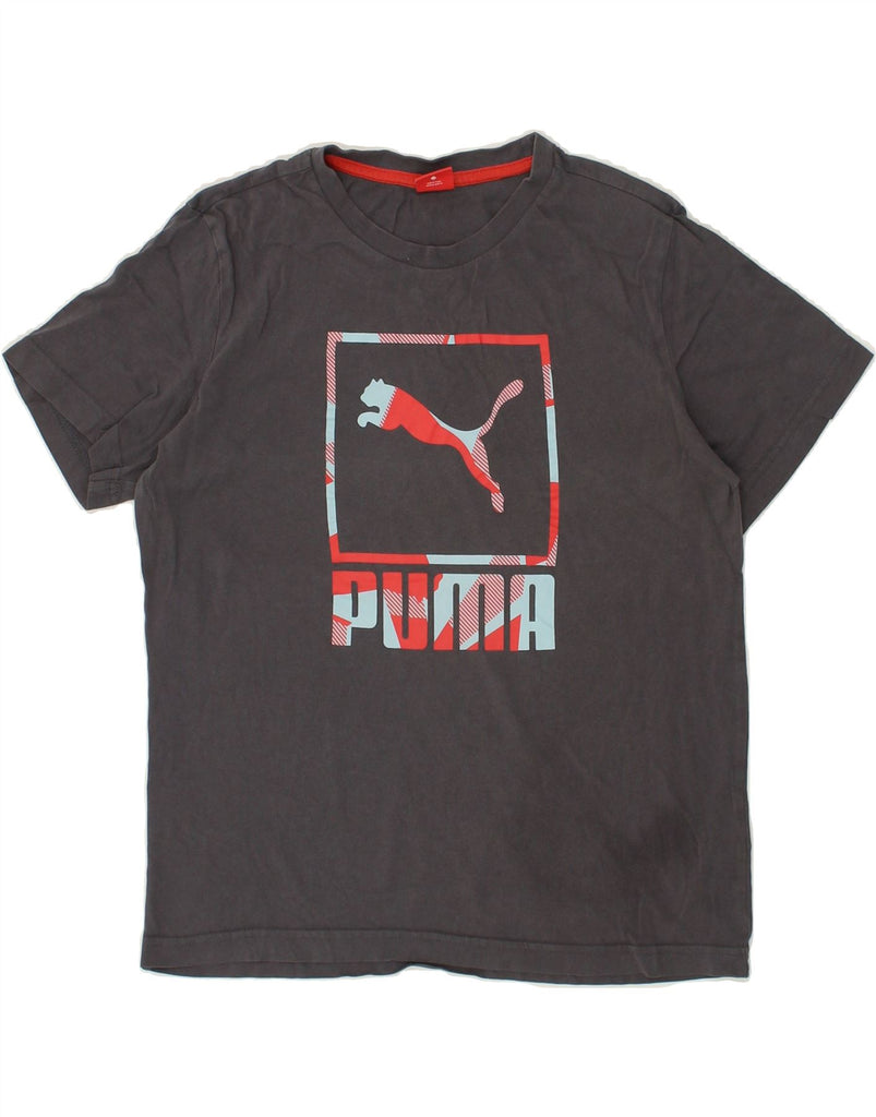 PUMA Boys Graphic T-Shirt Top 13-14 Years Grey Cotton | Vintage Puma | Thrift | Second-Hand Puma | Used Clothing | Messina Hembry 