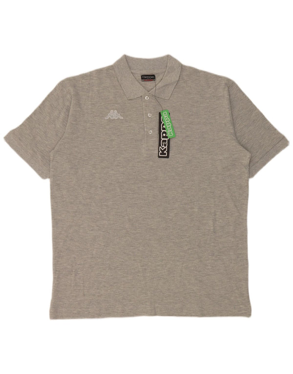 Kappa Mens Polo Shirt XL Grey Cotton