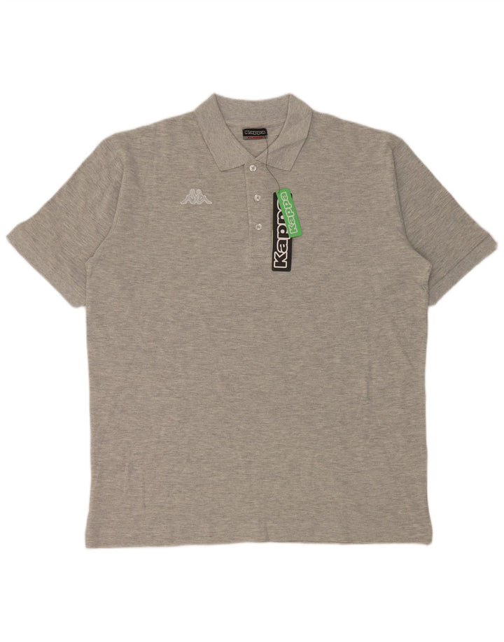 Kappa Mens Polo Shirt XL Grey Cotton