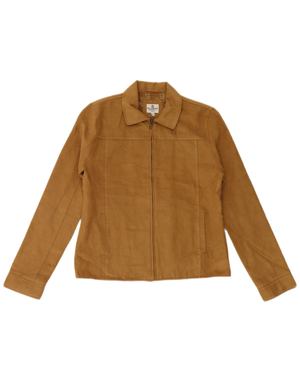 Billabong Womens Bomber Jacket US 12 Large Beige Polyester