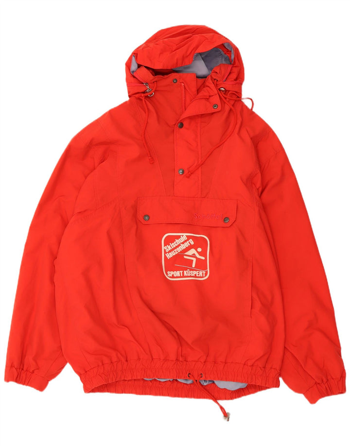 Schoffel Mens Graphic Hooded Anorak Jacket IT 52 XL Red Nylon