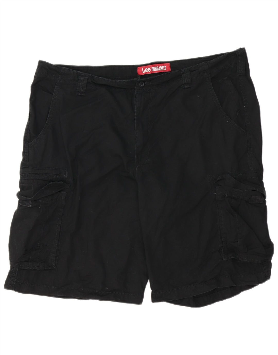 Lee Mens Dungarees Cargo Shorts W40 XL Black Cotton
