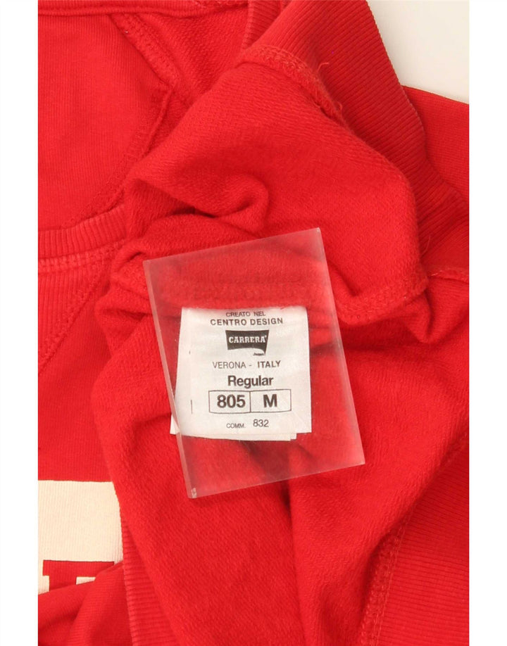 Carrera Mens Graphic Regular Fit Sweatshirt Jumper Medium Red Cotton