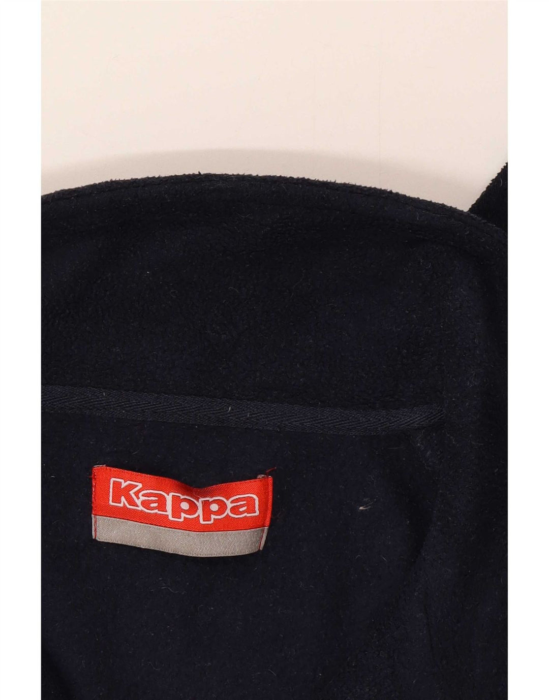 Kappa Mens Zip Neck Fleece Jumper Large Navy Blue