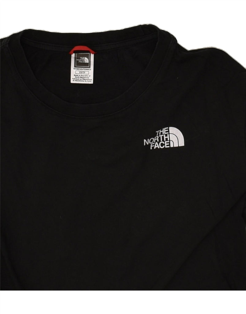 THE NORTH FACE Womens Crop Graphic T-Shirt Top UK 6 XS Black Cotton | Vintage The North Face | Thrift | Second-Hand The North Face | Used Clothing | Messina Hembry 