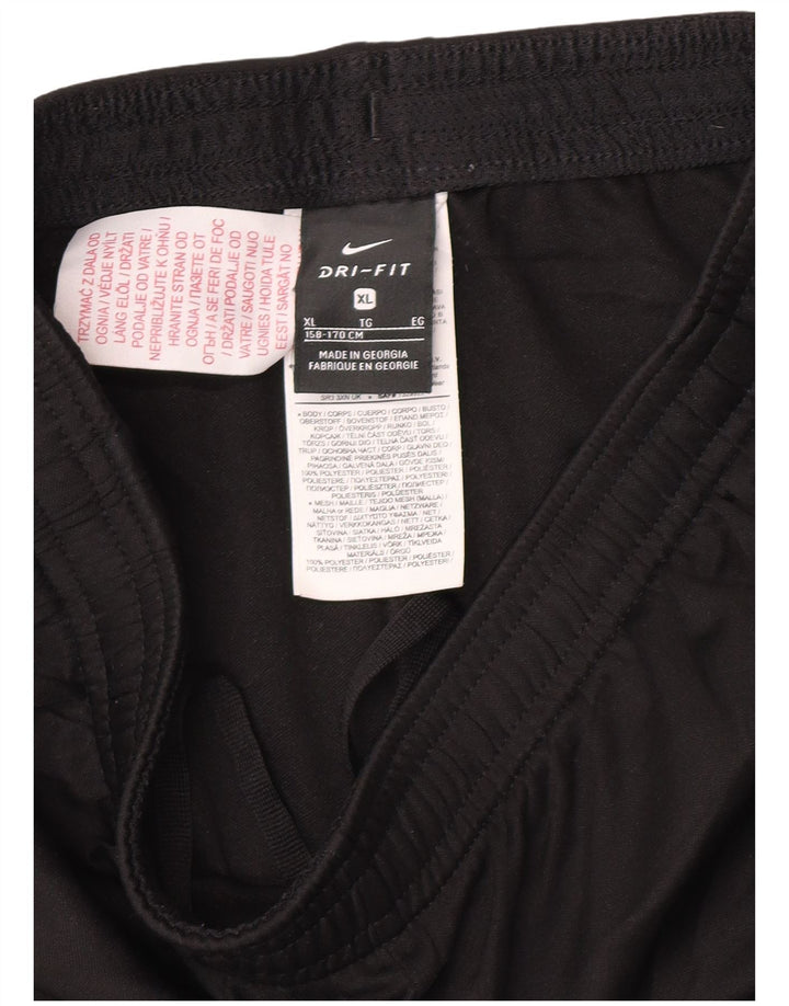 Nike Boys Graphic Tracksuit Trousers 13-14 Years XL Black Polyester Sports