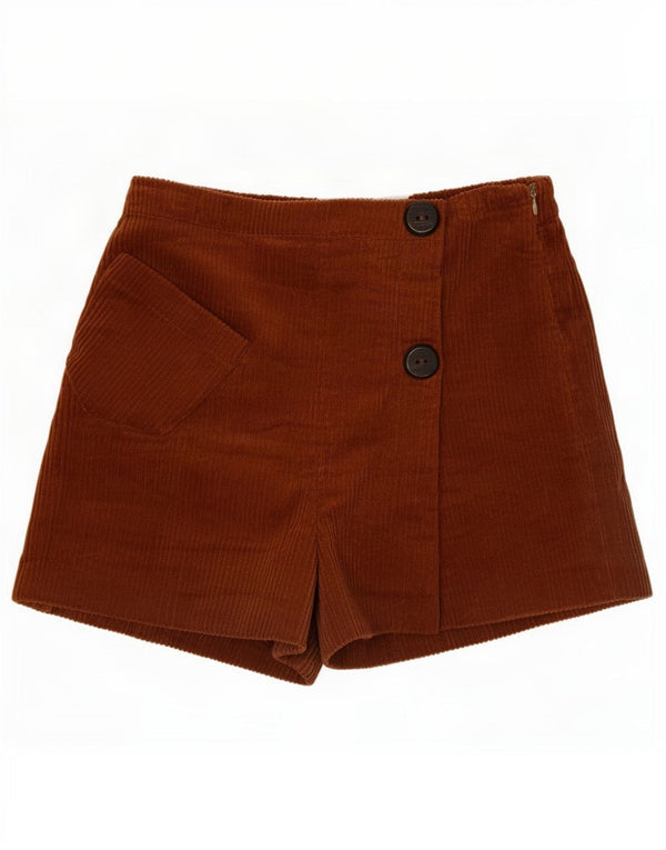 Zara Girls Corduroy Shorts 13-14 Years W24 Brown