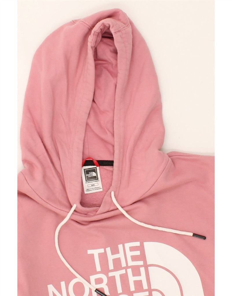 THE NORTH FACE Womens Graphic Hoodie Jumper UK 14 Medium Pink Cotton | Vintage The North Face | Thrift | Second-Hand The North Face | Used Clothing | Messina Hembry 