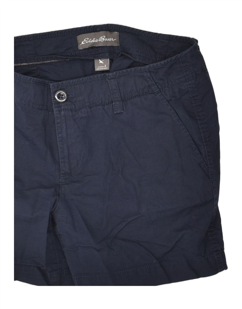 EDDIE BAUER Womens Chino Shorts US 2 XS W25  Navy Blue Cotton | Vintage Eddie Bauer | Thrift | Second-Hand Eddie Bauer | Used Clothing | Messina Hembry 