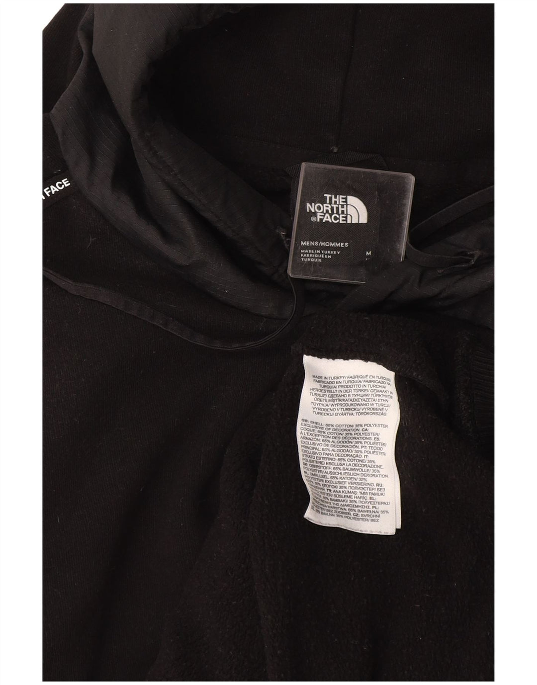 The North Face Mens Hoodie Jumper Medium Black Cotton