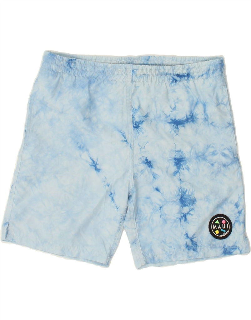 MAUI AND SONS Boys Graphic Swimming Shorts 11-12 Years XL  Blue Tie Dye | Vintage Maui and Sons | Thrift | Second-Hand Maui and Sons | Used Clothing | Messina Hembry 