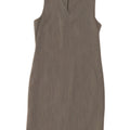 Next Womens Sleeveless Sheath Dress UK 8 Small Grey Cupro