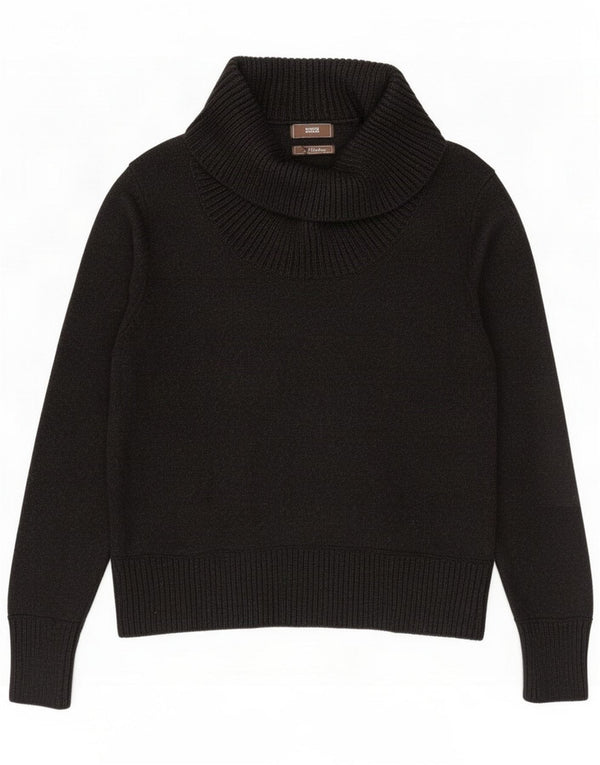 Marks & Spencer Womens Roll Neck Jumper Sweater UK 22 3XL Grey Cotton