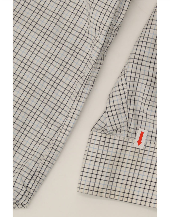 NAUTICA Mens Shirt 2XL White Check Cotton Vintage Nautica and Second-Hand Nautica from Messina Hembry 