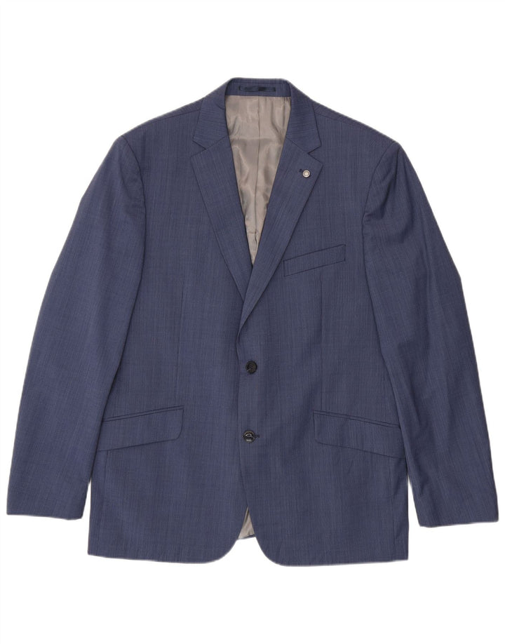 Engbers Mens 2 Button Blazer Jacket IT 54 2XL Blue Polyester