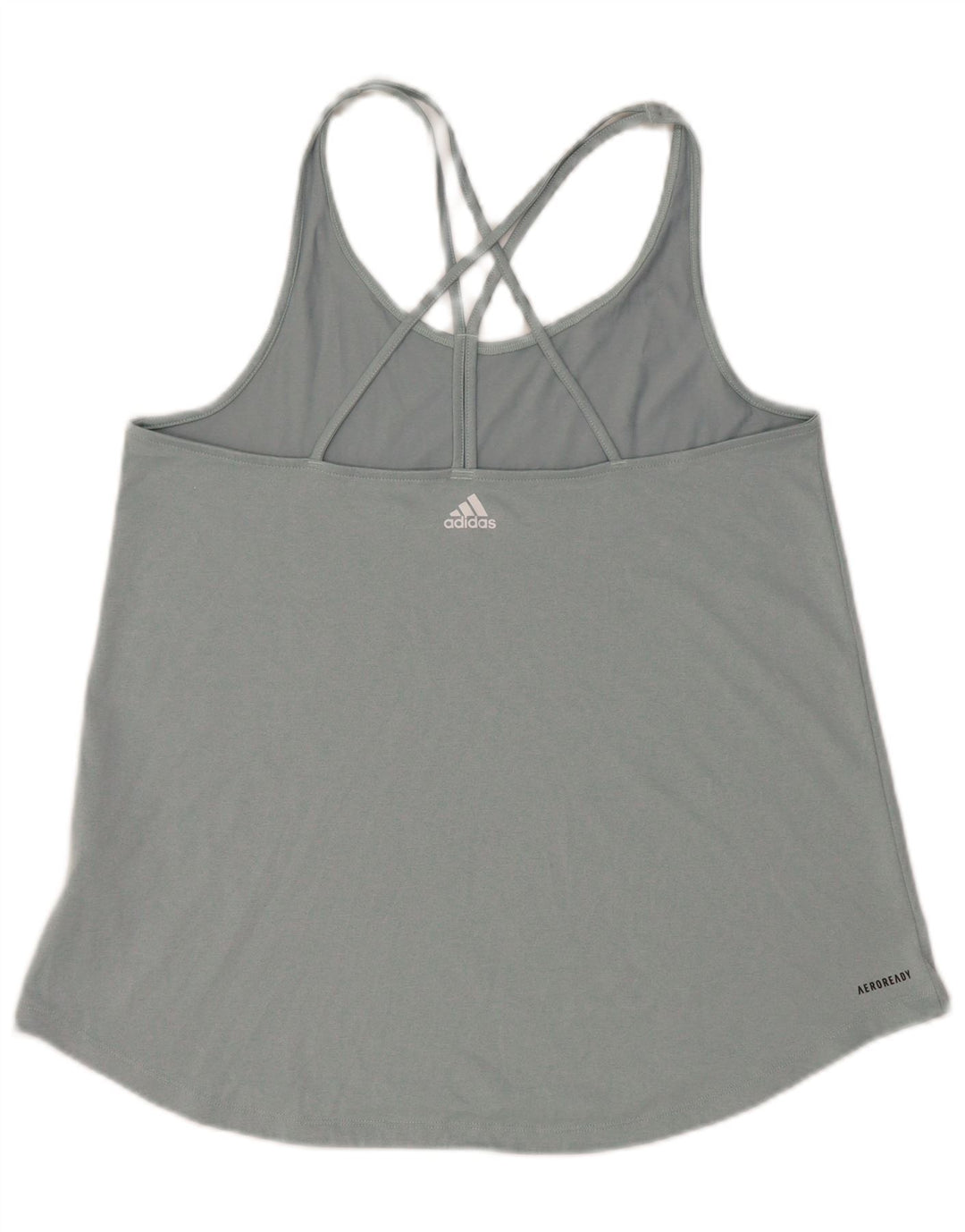 Adidas Womens Aeroready Vest Top UK 14 Large Grey Polyester