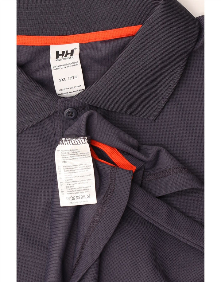Helly Hansen Mens Polo Shirt 2XL Purple Polyamide