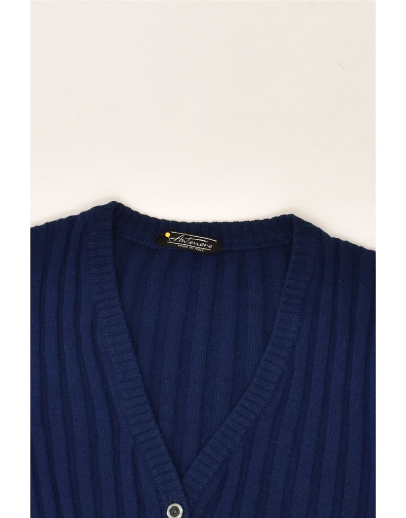 VINTAGE Womens Cardigan Sweater UK 14 Medium Blue | Vintage Vintage | Thrift | Second-Hand Vintage | Used Clothing | Messina Hembry 