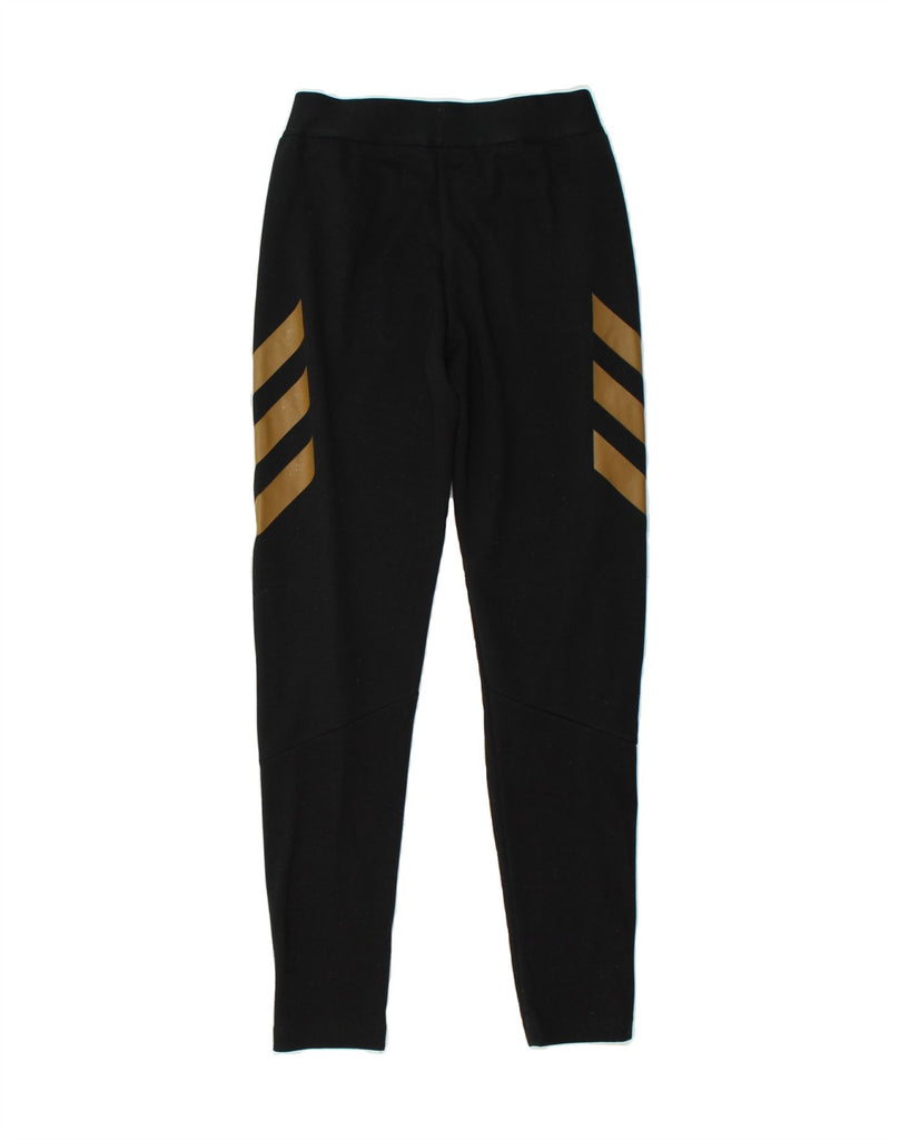 ADIDAS Girls Graphic Tracksuit Trousers 13-14 Years Black Polyester | Vintage Adidas | Thrift | Second-Hand Adidas | Used Clothing | Messina Hembry 