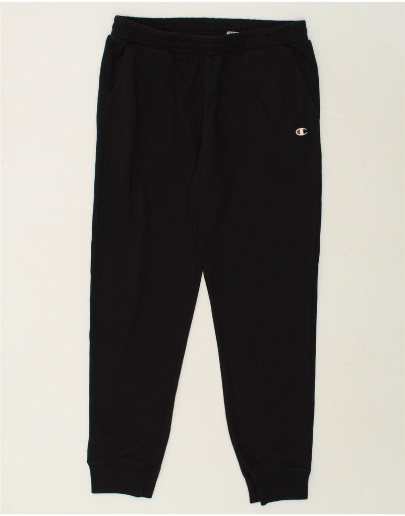 CHAMPION Mens Tracksuit Trousers Joggers Large Black Cotton | Vintage Champion | Thrift | Second-Hand Champion | Used Clothing | Messina Hembry 