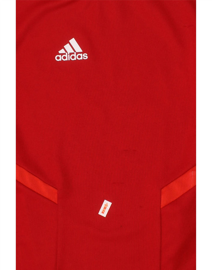 ADIDAS Boys Top Long Sleeve 5-6 Years Red Polyester Vintage Adidas and Second-Hand Adidas from Messina Hembry 