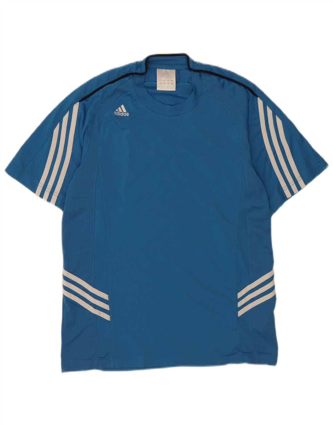 Adidas Mens T-Shirt Top Small Blue Colourblock Polyester